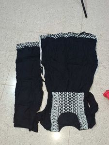 Black Embroidered Kurta Set
