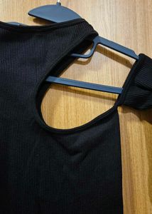 Edgy Black Cutout Tank Top
