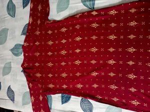 ✨Elegant Maroon Printed Kurta💞