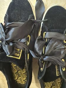 Puma Velvet Sneakers with Ribbon Laces