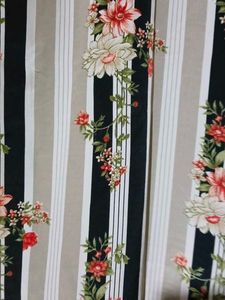 Floral Striped Kurta with elastic waist salwar