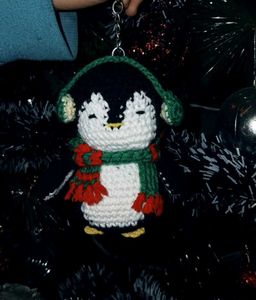Crochet Penguin Keychain