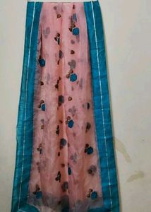 Beautiful Pink Floral Dupatta