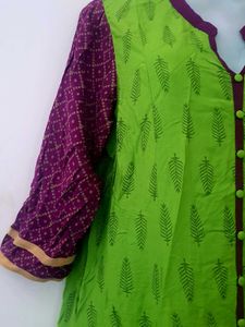 Green Purple Kurta