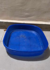 Blue Plastic Cat Litter Box