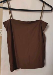 News Print Spaghetti Strap Top