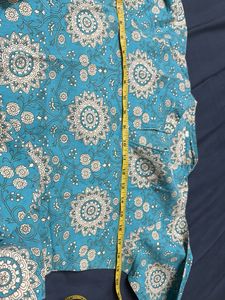 Blue Printed shot Kurti
