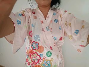 Vibrant Floral Kimono Robe