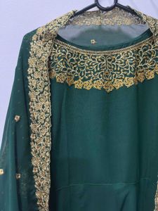Green &amp; Gold Palazzo Suit