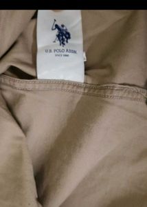 US Polo Assn. Men's khakhi Button-Up Shirt
