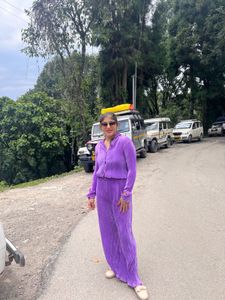 Purple Pleated Co-ord Set