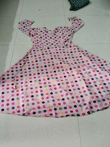 New Colourful Dotted Gown
