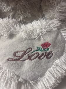 Adorable Grey Teddy Bear with "Love" Heart