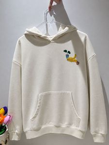 UCB Cream Cat Embroidered Hoodie,Super Soft Fleece