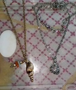 Chic Layered Necklace &amp; bracelet- Seashell &amp; Heart