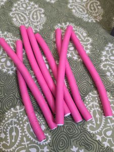 Pink Sponge Hair Rollers