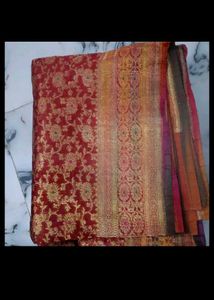 Maroon Banarasi Silk Saree