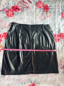 Black Faux Leather Mini Skirt