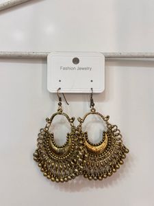 Bohemian gold polish Jhumka Earrings