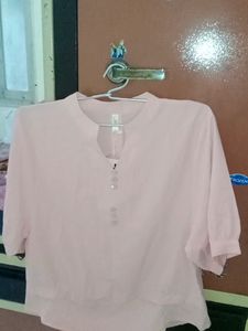 Peach Colour Long Sleeve Top With Tag