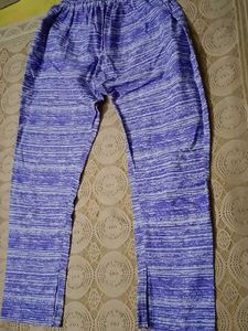 Purple Striped Straight Palazzo Pants