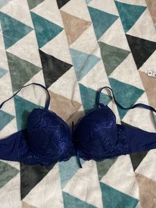 34B Navy Blue Lace Bra