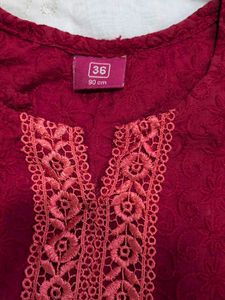 sleeveless ethnic top with embroidery