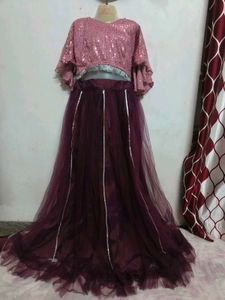 Elegant Lehenga Choli with Sequin Top