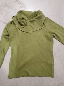 Green Turtleneck Sweater