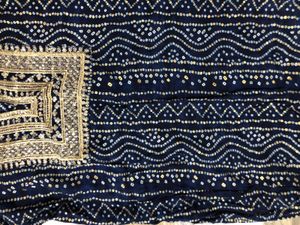 Blue Bandhani Kurta