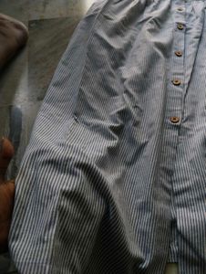Striped Button-Down Maxi Dress