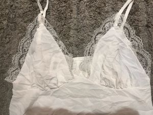 White Satin-Finish Lace-Trim Cami Top with Adjusta