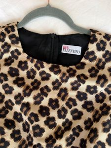 Red Valentino Leopard Print Sleeveless Dress