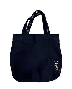 Black YSL Canvas Tote Bag