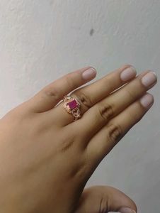 Elegant Ruby & Diamond Ring