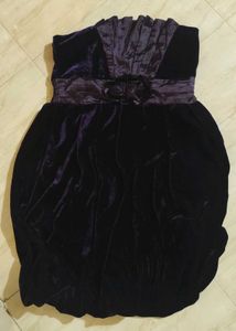Elegant Velvet Strapless Dress