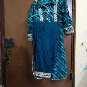 Beautiful Teal afghani Kurta Set with Trousers
