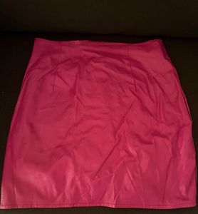 Fuchsia Ruched Mini Skirt