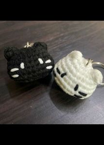 Cute Crochet Cat Keychains (Set of 2)😋