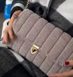 Chic Quilted Grey Shoulder Bag