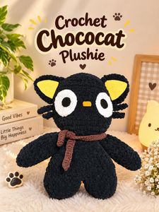 Handmade Crochet Chococat Plushie 🐱🖤