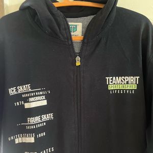 TeamSpirit Black Zip-Up Hoodie (L)