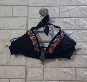 RougeGorge Embroidered Tribal Halter Bikini Top