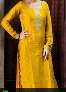 Elegant Yellow Embroidered Kurta