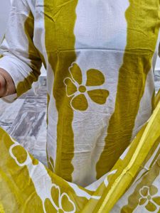 Chic Cotton Kurta Set with Dupatta