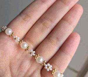 Handmade Beaded Flower Bracelet