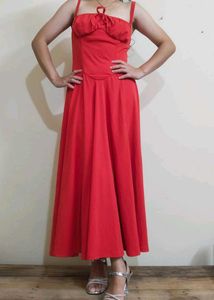 Stunning Red Fit &amp; Flare Midi Dress