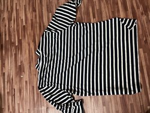 Striped Mock Neck Top