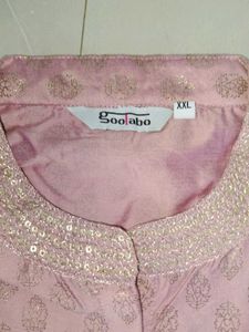 Elegant Pink Embroidered Kurti