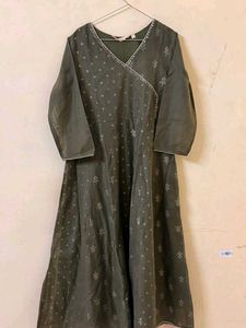 AVASAA Olive Green Printed Kurta